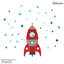 Blast Off Space Rocket Wall Sticker-1223760991-1223760985