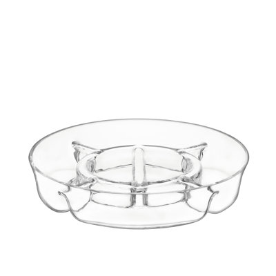 LSA International Serve Glass Divided Serving Dish