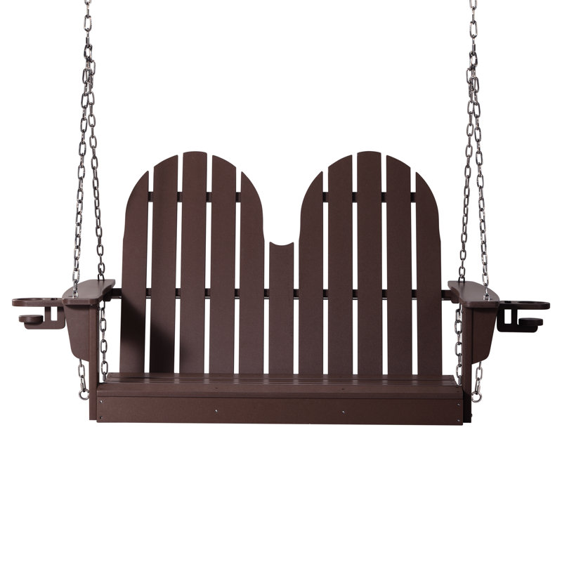 Balancelle de véranda 50 po en poly Adirondack, Marron foncé