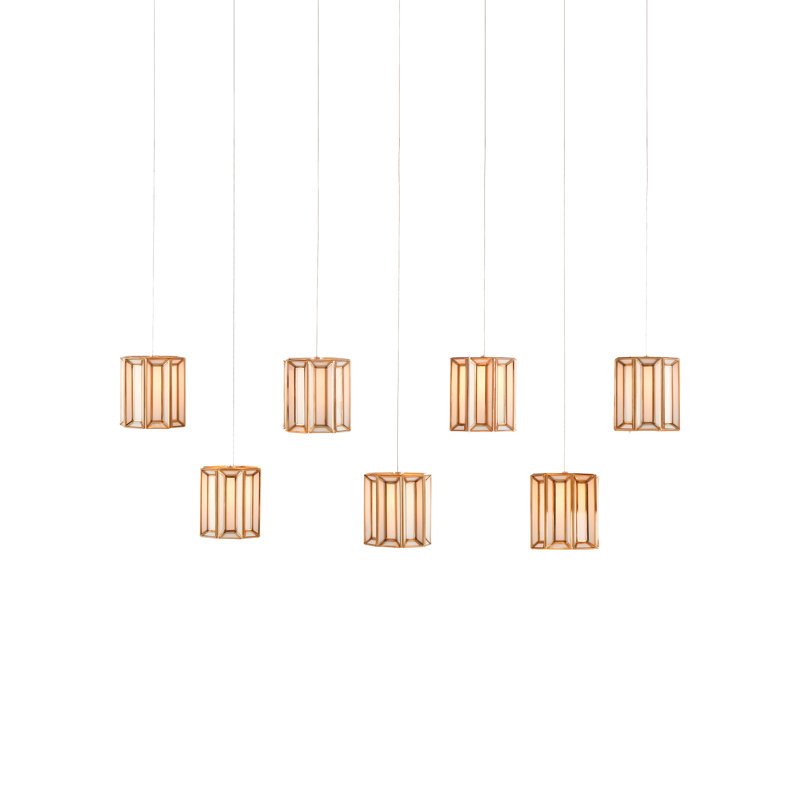 Luminaire suspendu rectangulaire 7 lumières Daze