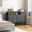 Metal 120cm W 6 - Drawer Chest of Drawers-1486944700