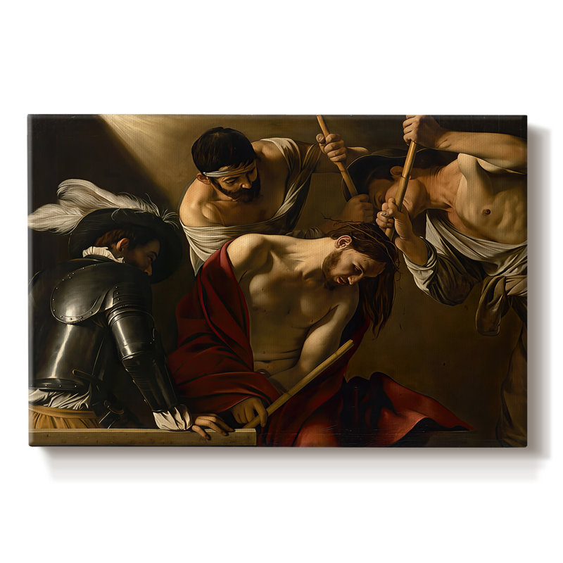 Le couronnement d'épines (version de Vienne) - Toile tendue Caravaggio-Gallery - c. 1603-1607, 12x18