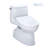 WASHLET 1 GPF Elongated Floor Mounted One-Piece Toilet (Seat Included)