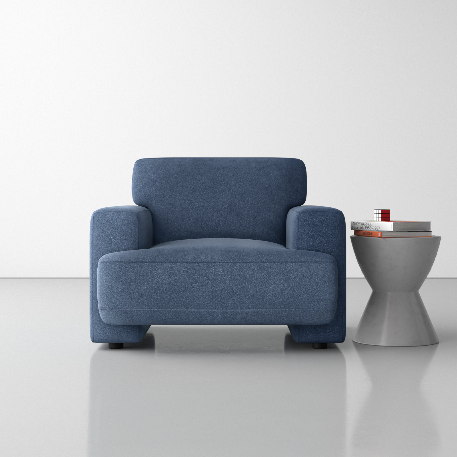Ives Linen Armchair, Elite Indigo