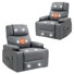 PU Leather Electric Power Lift Massage Recliner Chair with Cup Holders, Small Recliners for Small Spaces (Gray)