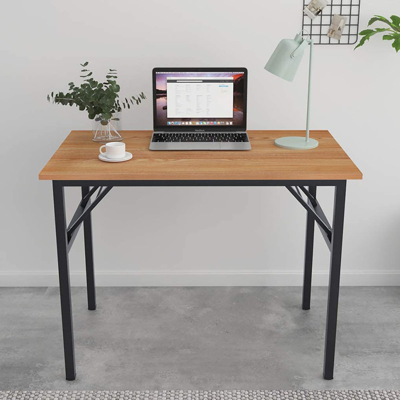 Katie Desk, Teak/Black, 29.5" H x 39.4" W x 23.6" D