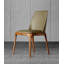 Chaise de salle à manger moderne et simple en bois de frêne et en cuir avec dossier