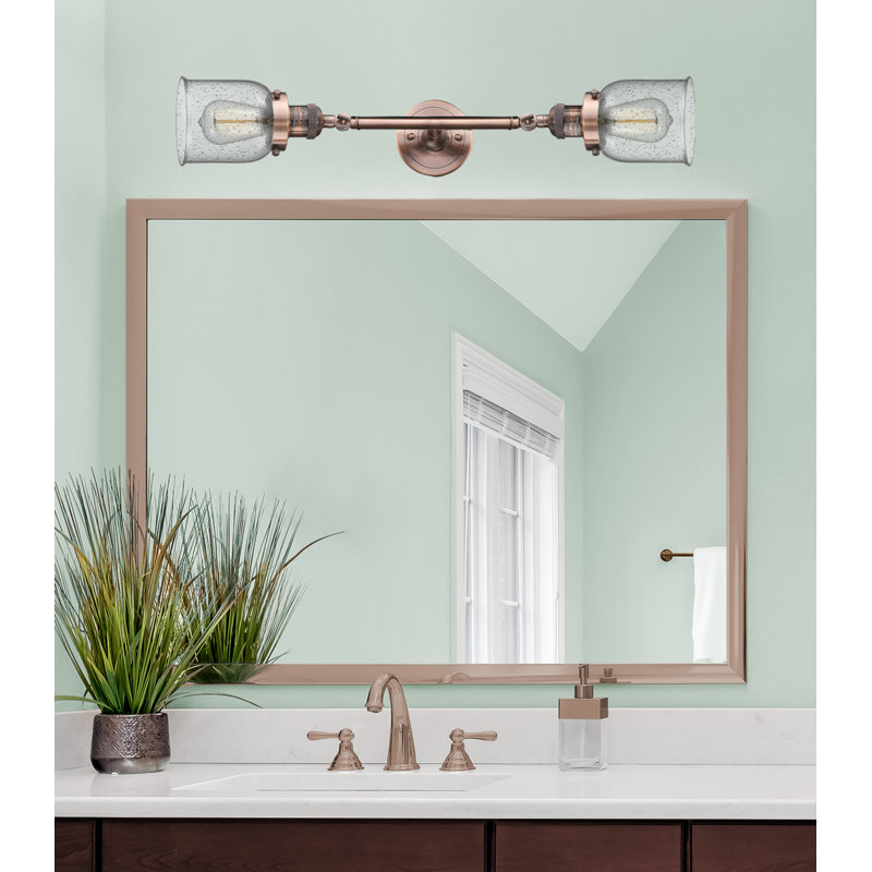 Éclairage pour salle de bain 2 lumières à intensité variable ClipperCove, Ampoule DEL 6 watts Vinage, Seedy, Antique Copper