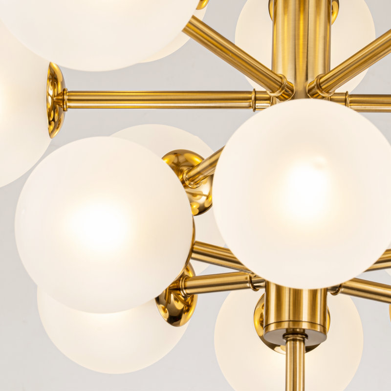 Scituate 19-Light Dimmable Glass Bubble Chandelier