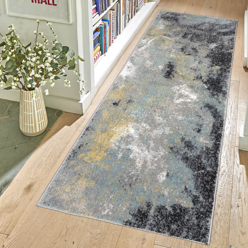 Tapis d'intérieur en polypropylène Gretchen Satori, Tapis de couloir 2 pi 2 po x 6 po