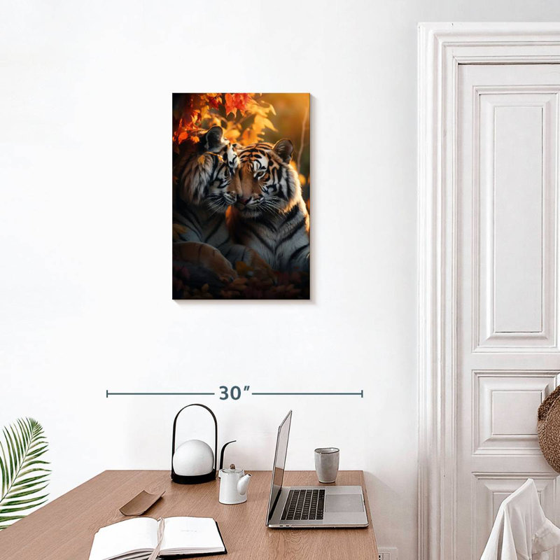 Brampt Romantic Tigers, 24" H x 16" W