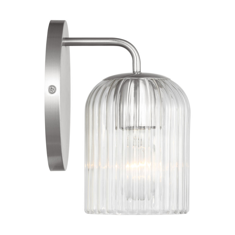 Petite applique Eisele de Génération Lighting , Une lumière, Nickel brossé, H 8,375 po x l 5 po x P 6 po