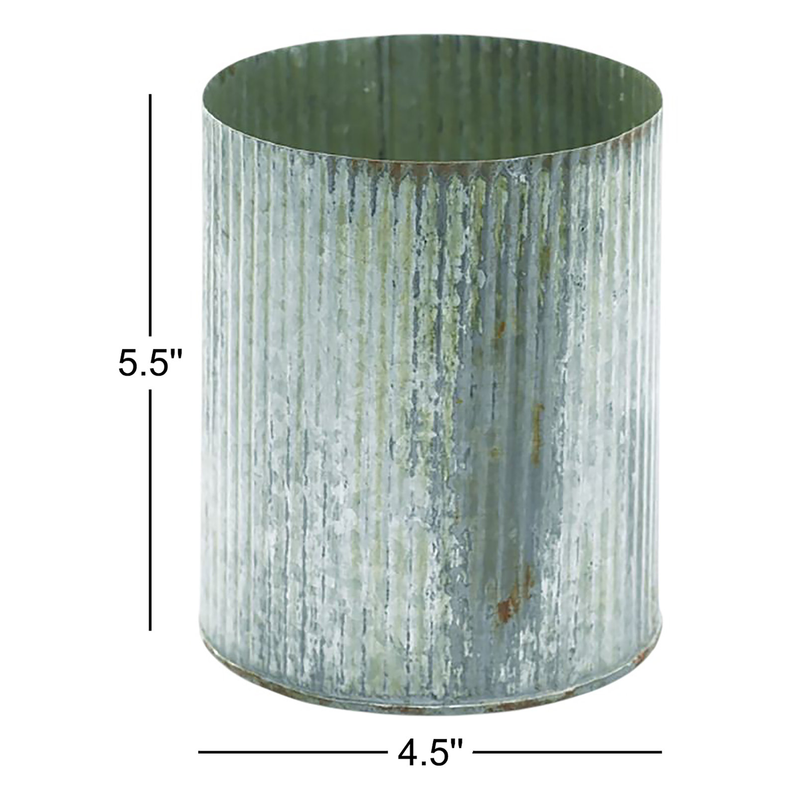 Angelline Handmade Metal Table Vase, 5.5" H x 4.5" W x 4.5" D