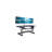  46 in. Black Standing Desk Converter with AC USB Charger and Triple Monitor Mount Arm with Keyboard Tray