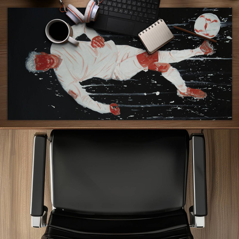 Soccer player - 15.75"x31.50" Desk mat