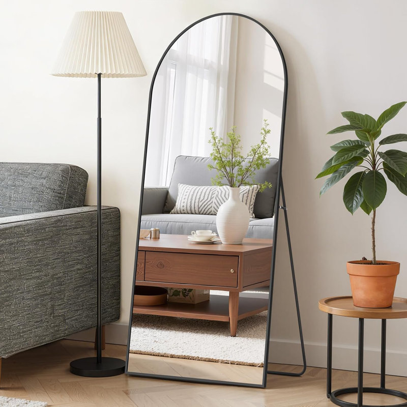 Miroir pleine longueur Masrur, 56 po x 21 po, Noir