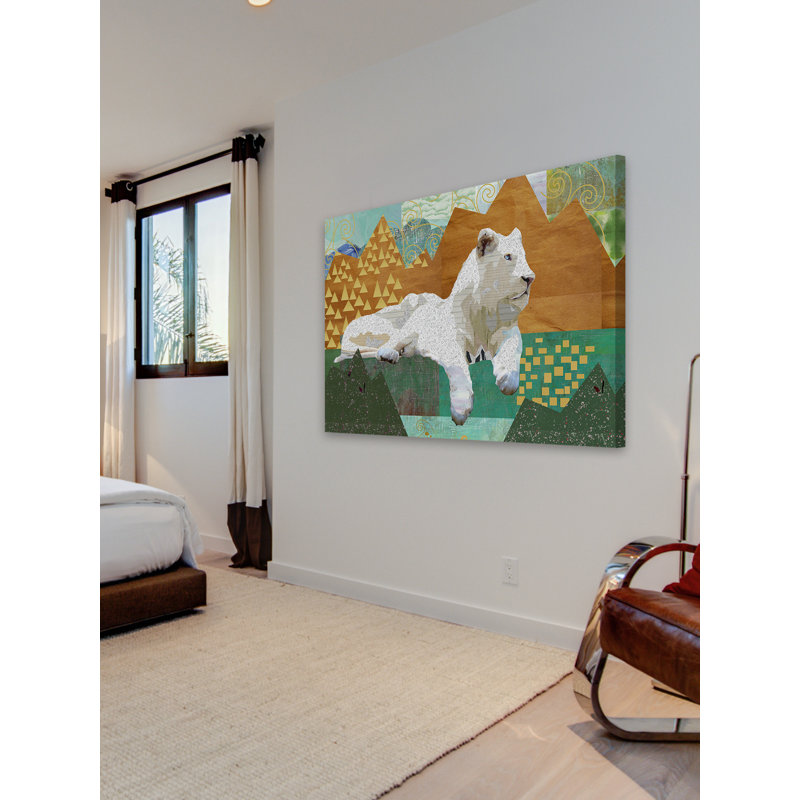«White Lion» par Claudia Schoen - impression sur toile, H 12 po x l 18 po