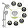 Multi Function Dual Shower Head - Shower System With 4.7" Rain Showerhead, 7-Function Hand Shower, Adjustable Slide Bar,Chrome