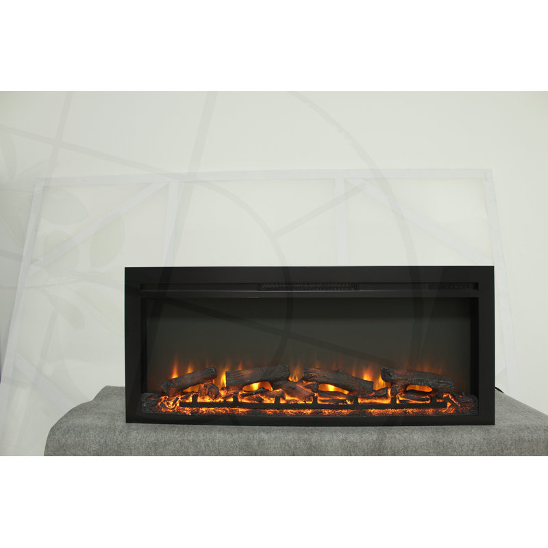 44"Wall Recessed Electric Fireplace With Remote