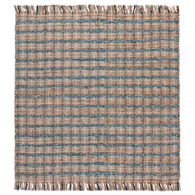 Ellenore Hand Woven 0.85 Jute 0.15 Cotton Checkered Rug