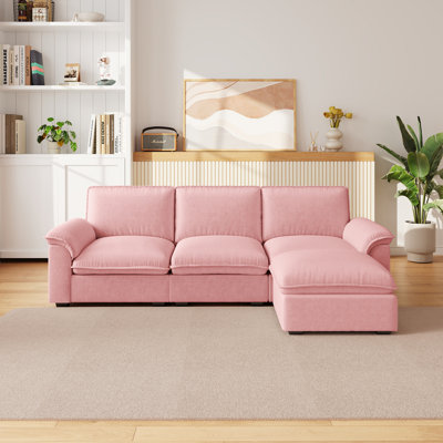 Cloud Couch Sectional for Living Room L Shaped Couch Modular Sectional Sofa Chenille Fabric for Apartment