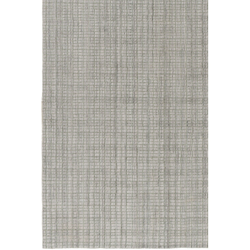 Hand Loomed Plaid Area Rug in Green