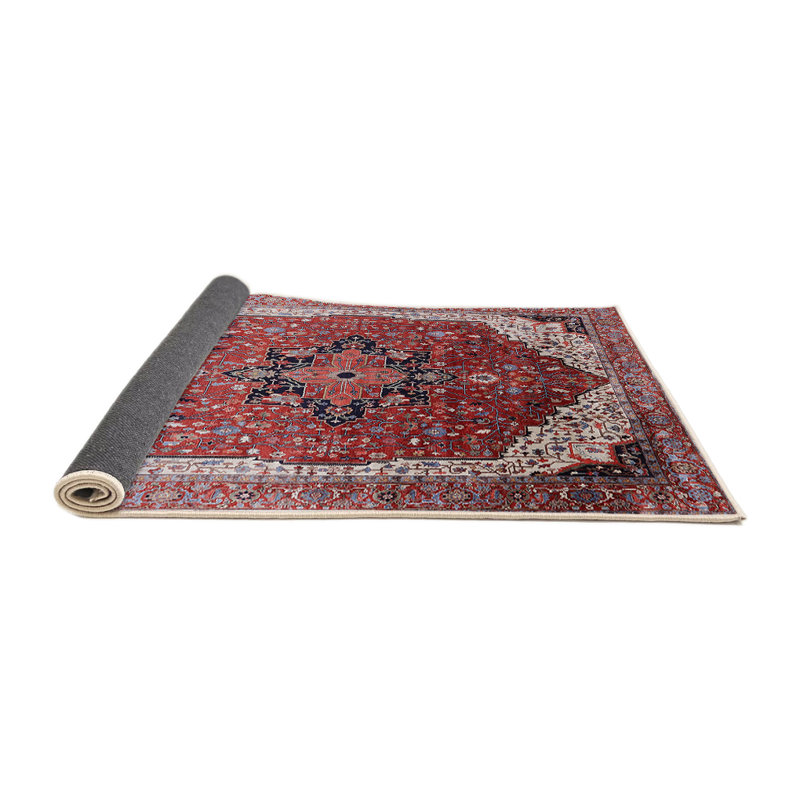Tapis brun à motif oriental, Rond 8 pi