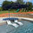 Sharayne 144'' Cantilever Umbrella with Crank Lift Counter Weights with Base in Ground-15067438