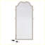 Miroir de plancher pleine grandeur en chêne argenté | Miroir rectangulaire autoportant moderne pour le salon, la chambre à coucher, le vestibule