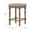 Tabouret à hauteur de comptoir en tissu beige Farsiris