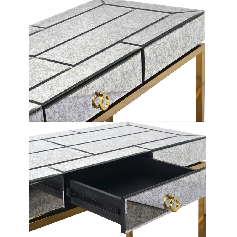 Westphal 47'' Glass Top Console Table