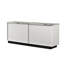 Console blanche de 63 po avec plateau en faux marbre Matilda