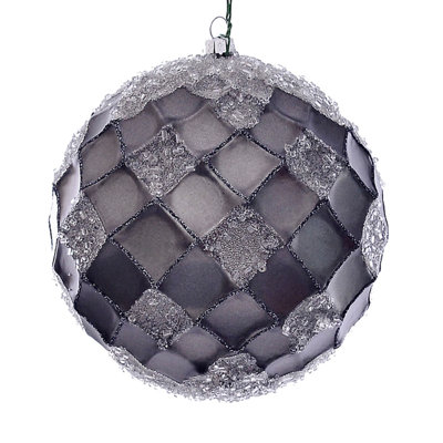 Vickerman 4.75" Red Net Beaded Ball. These Ornaments Are The Perfect Addition To Any Holiday Decorating Project. Each Ornament Features A Drilled Cap With Threaded Wire For Easy Decorating. Includes 3 Pieces Per Pack.