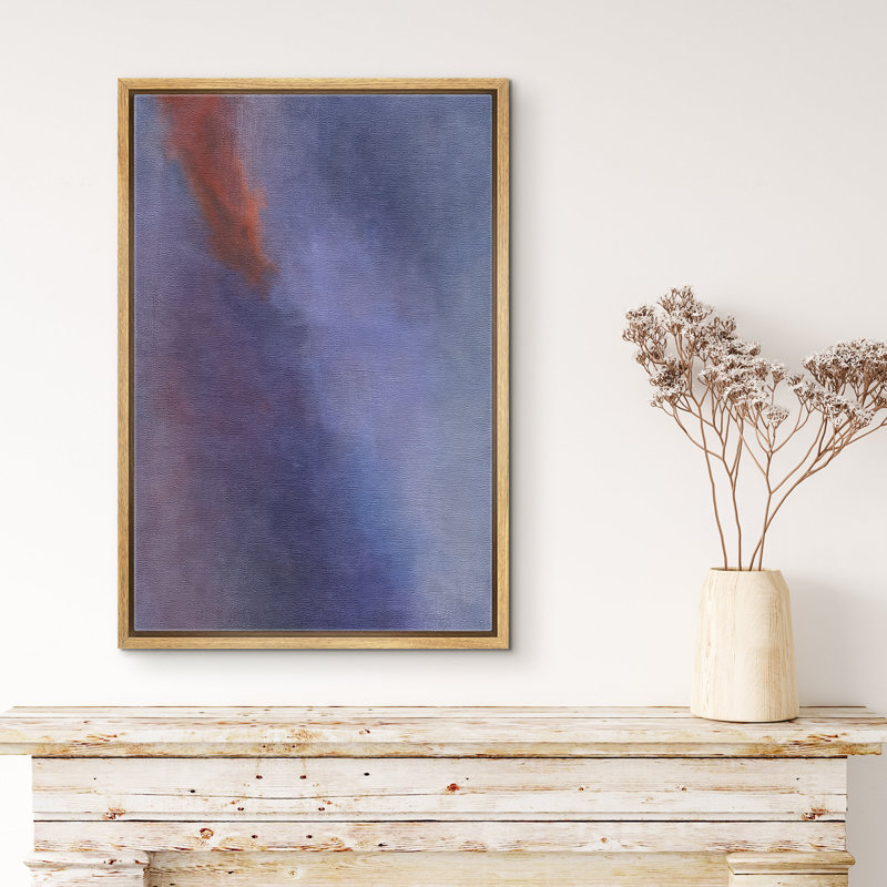 «Mauve et rouille», reproduction d'art sur toile encadrée, H 36 po x l 24 po x P 1,5 po, Cadre flottant Naturar
