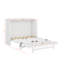 Lit escamotable double avec tiroir, ports USB et prises de courant