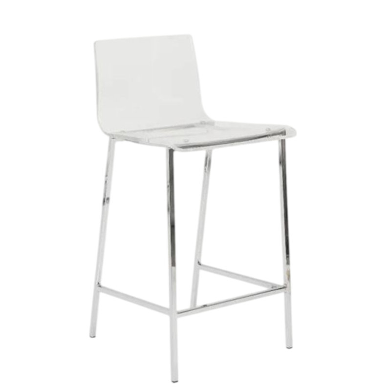 Tabouret de comptoir Krasimira Melissa, Chrome, 1