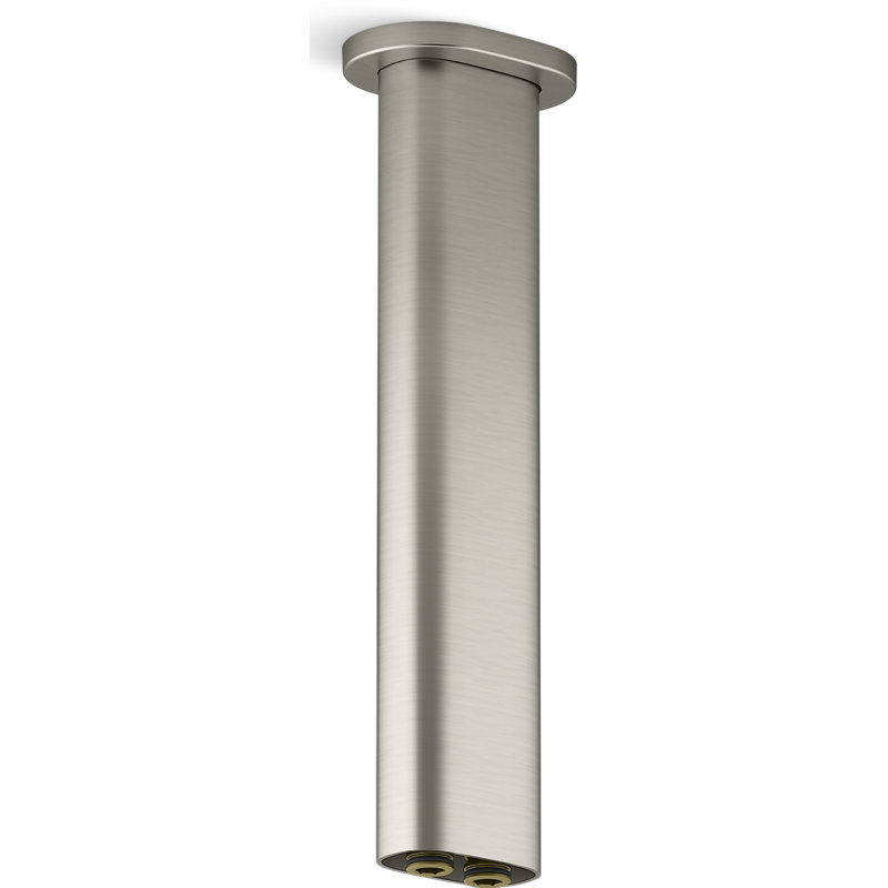 Statement 10 in. Ceiling-Mount Two-Function Rainhead Arm And Flange, Vibrant Brushed Nickel