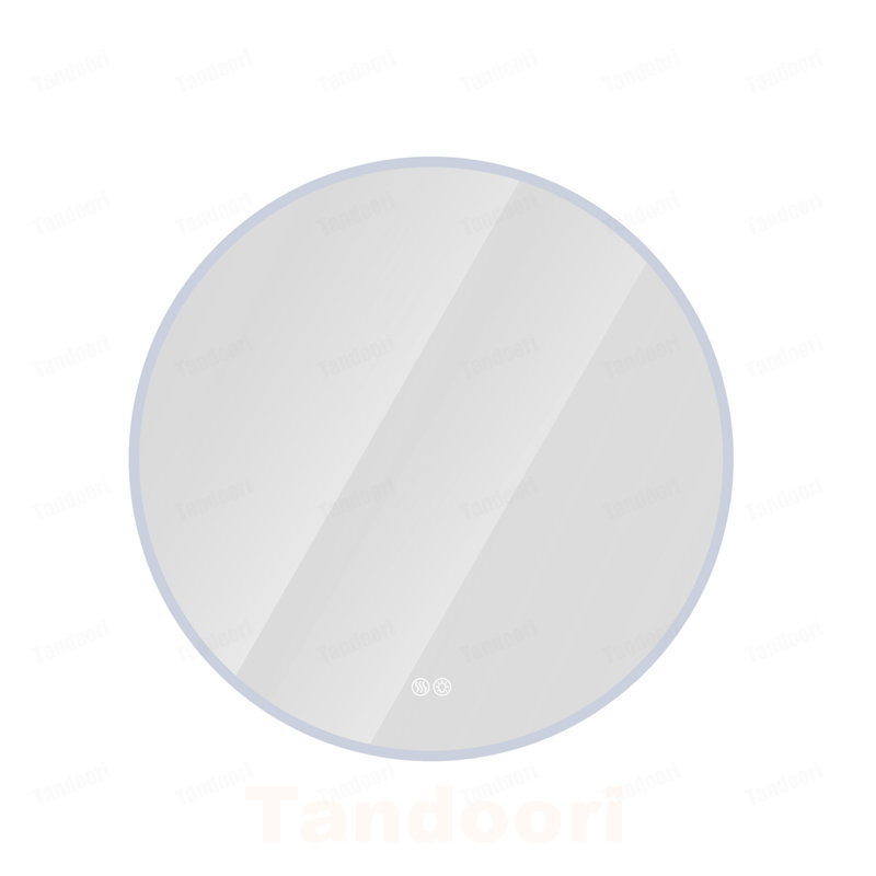 Glass Frame Round Wall Mirror