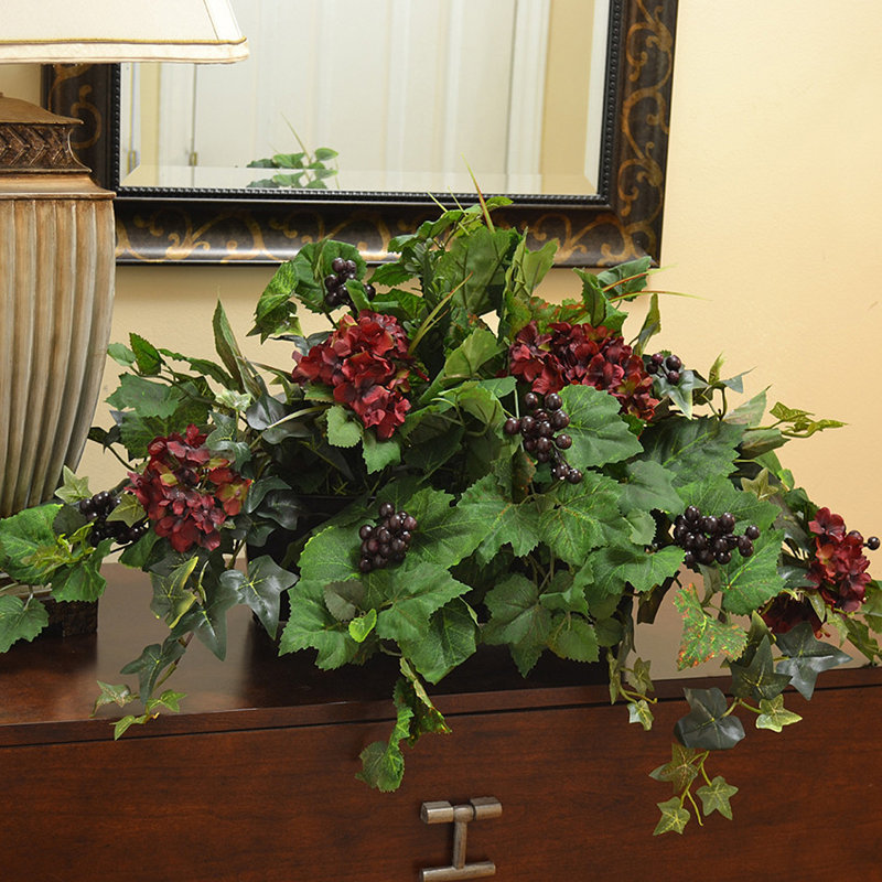 13'' Faux Ivy Plant in Metal Planter