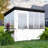 Backyard Discovery Willow 9' x 6' White Cedar Wood and Polycarbonate Walk-In Outdoor Greenhouse Kit with PowerPort