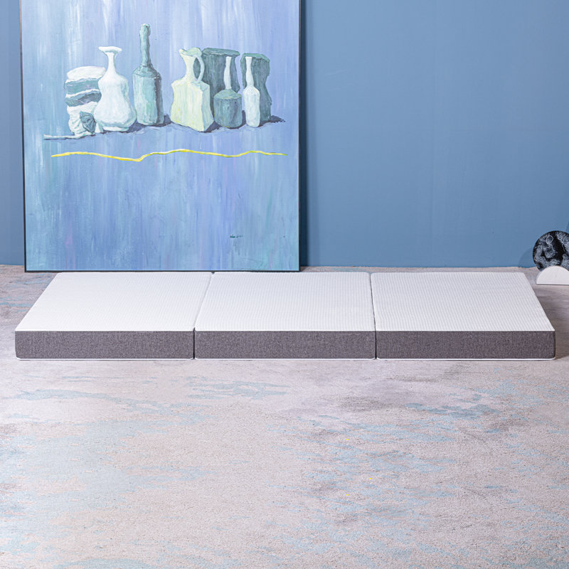 Alwyn Home Avent 10  inch foldable foam  mattress, medium firmness, Short Queen - 60"x74"
