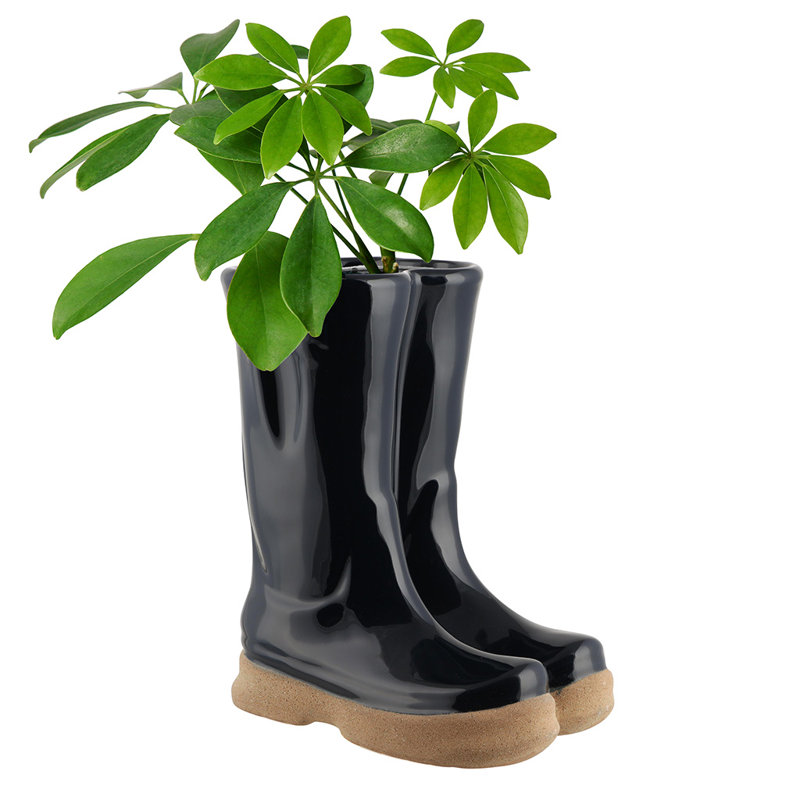 Myrick Ceramic Statue Planter, Black