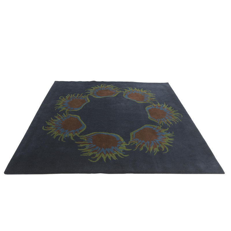 Tapis carré bleu marine Orlando