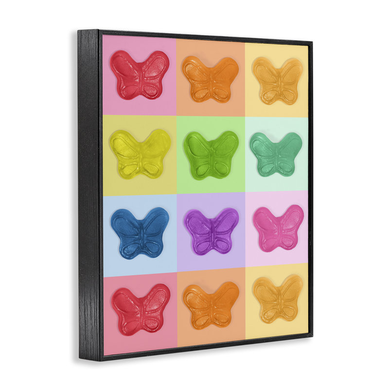 Giclée encadrée arc-en-ciel bonbon, design par Lish Creative, H 14 po x l 11 po, Giclée encadrée noir minuit
