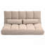 Canapé convertible, canapé-lit pliant, chaise longue d'invité avec 2 coussins, dossier et appui-tête réglables, L 51,25 po, beige