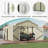 12x20 Ft Heavy Duty Carport, Galvanized Steel Frame Car Shelter With Reinforced Base, Enclosed Storage Shed For Cars & Trucks, Beige-121421879