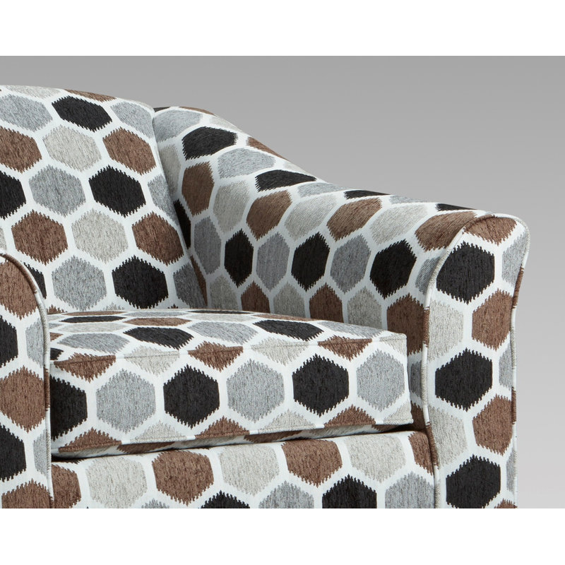 Rabelais 51" Wide Polyester Armchair, Block Polyester