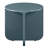 Round End Table, Teal High Gloss