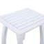 Table de bout rectangulaire en bois d'acacia SELMA en polyuréthane blanc