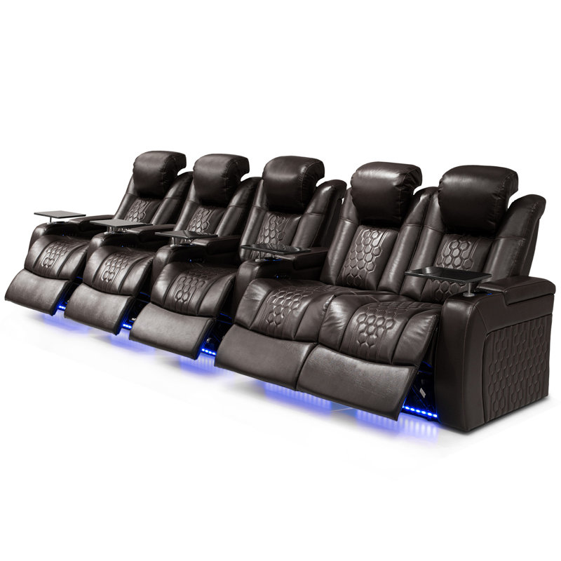 Fauteuil inclinable électrique 155,5 po avec 5 fibres Nappa